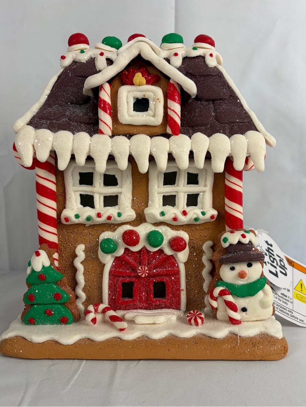 Festive Gingerbread House Holiday Décor - Red & Green